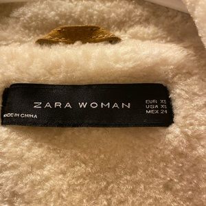 Vintage real leather biker shearling jacket